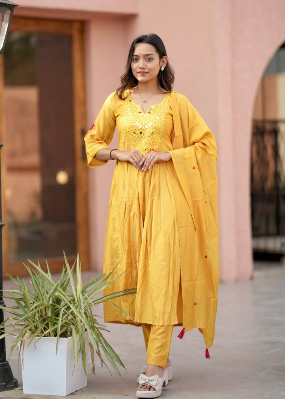 Women's Boutique Collection Yellow Kurta Set