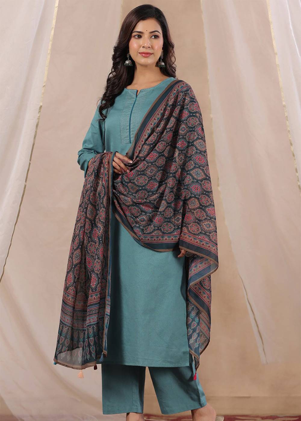 Women Sky Blue KGF Kurta Set