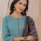 Women Sky Blue KGF Kurta Set