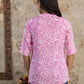 Women's Floral Print Pink Kurti