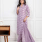 Women's Piyaa Purple Pure Cotton Suit Set