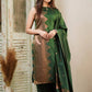 Women's Green Silk Kurta Set